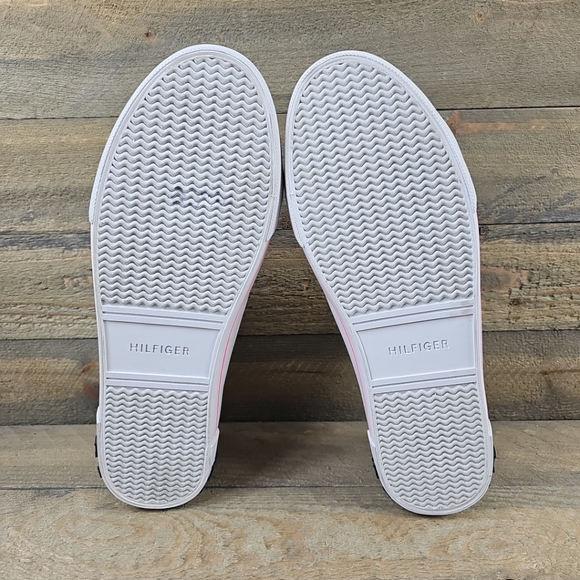 Tommy Hilfiger Women's White/Fuschia Sneakers NEW - Picture 6 of 11